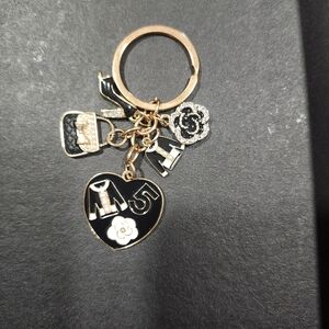 Key Charm Elegant Black and Gold